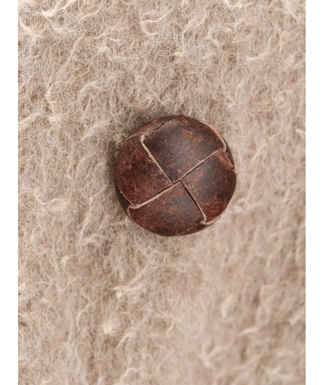 GOLDEN GOOSE DELUXE BRAND Бежевое шерстяное пальто, фото 3