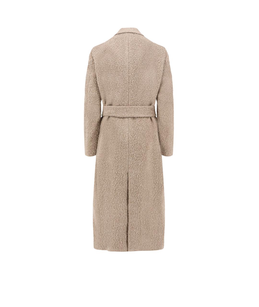 GOLDEN GOOSE DELUXE BRAND Бежевое шерстяное пальто, фото 2