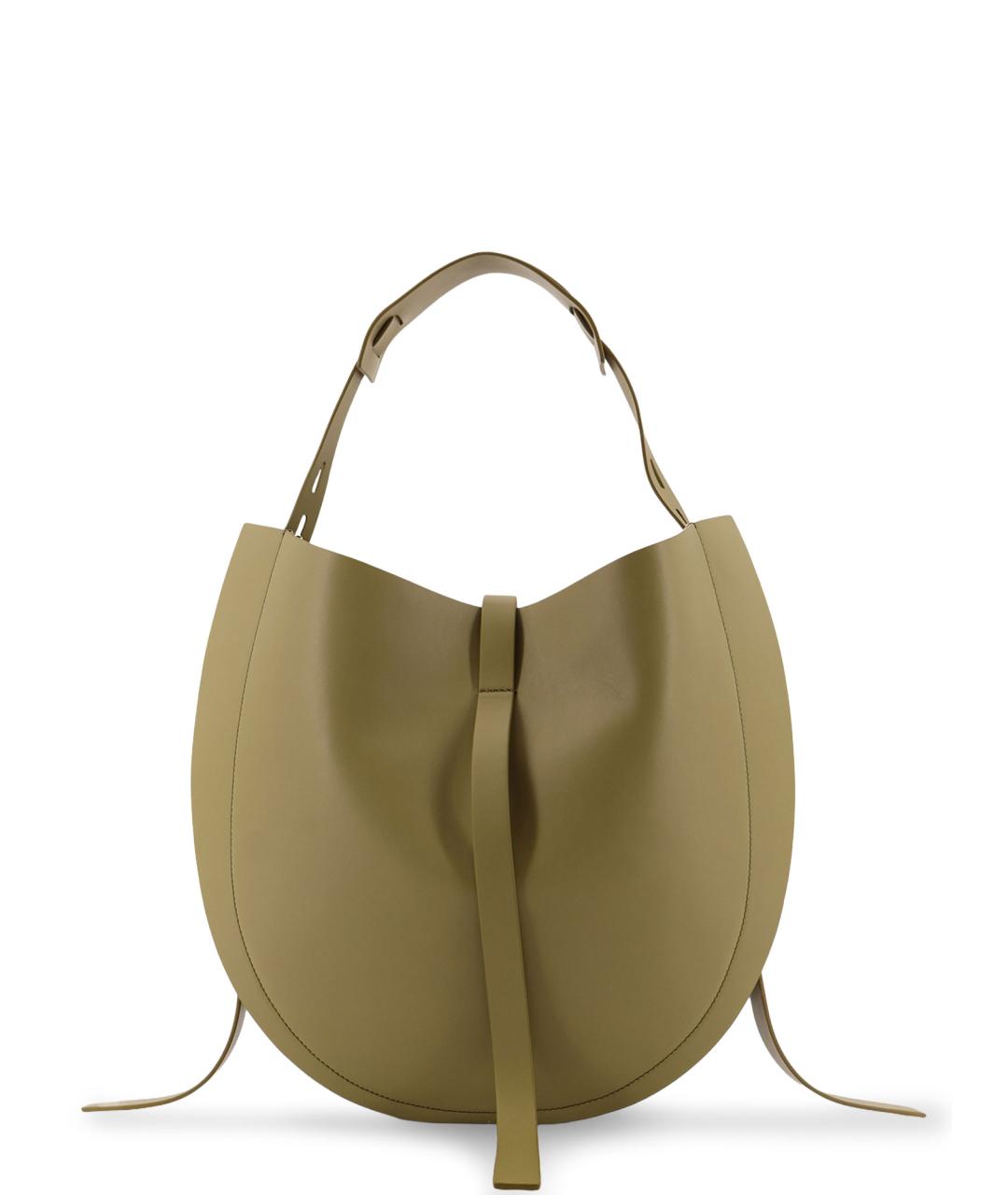 MINOBOSSI Хаки кожаная сумка тоут, фото 2