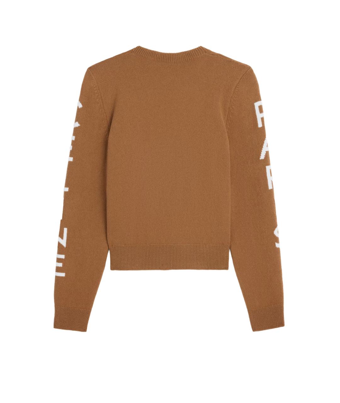 CELINE Коричневый шерстяной джемпер / свитер, фото 2