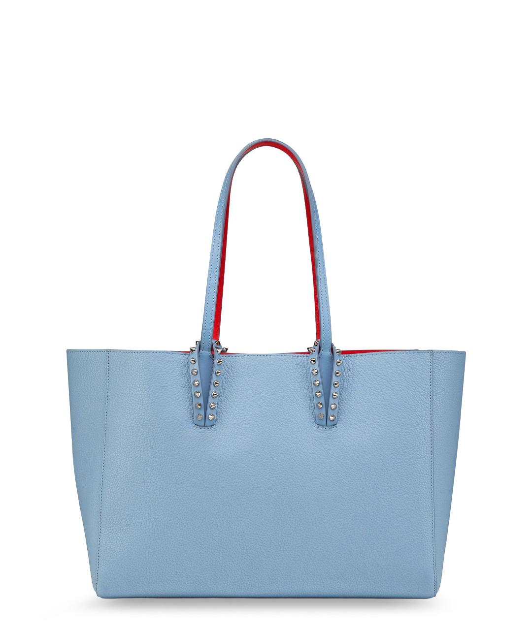 CHRISTIAN LOUBOUTIN Голубая кожаная сумка тоут, фото 1