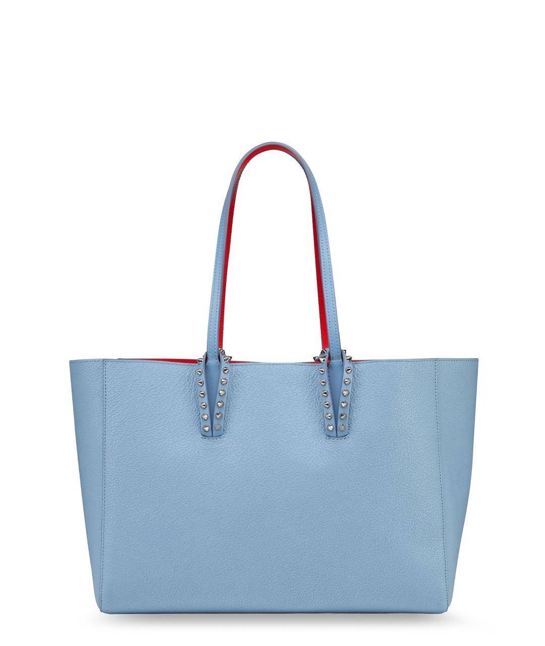 CHRISTIAN LOUBOUTIN Голубая кожаная сумка тоут, фото 2