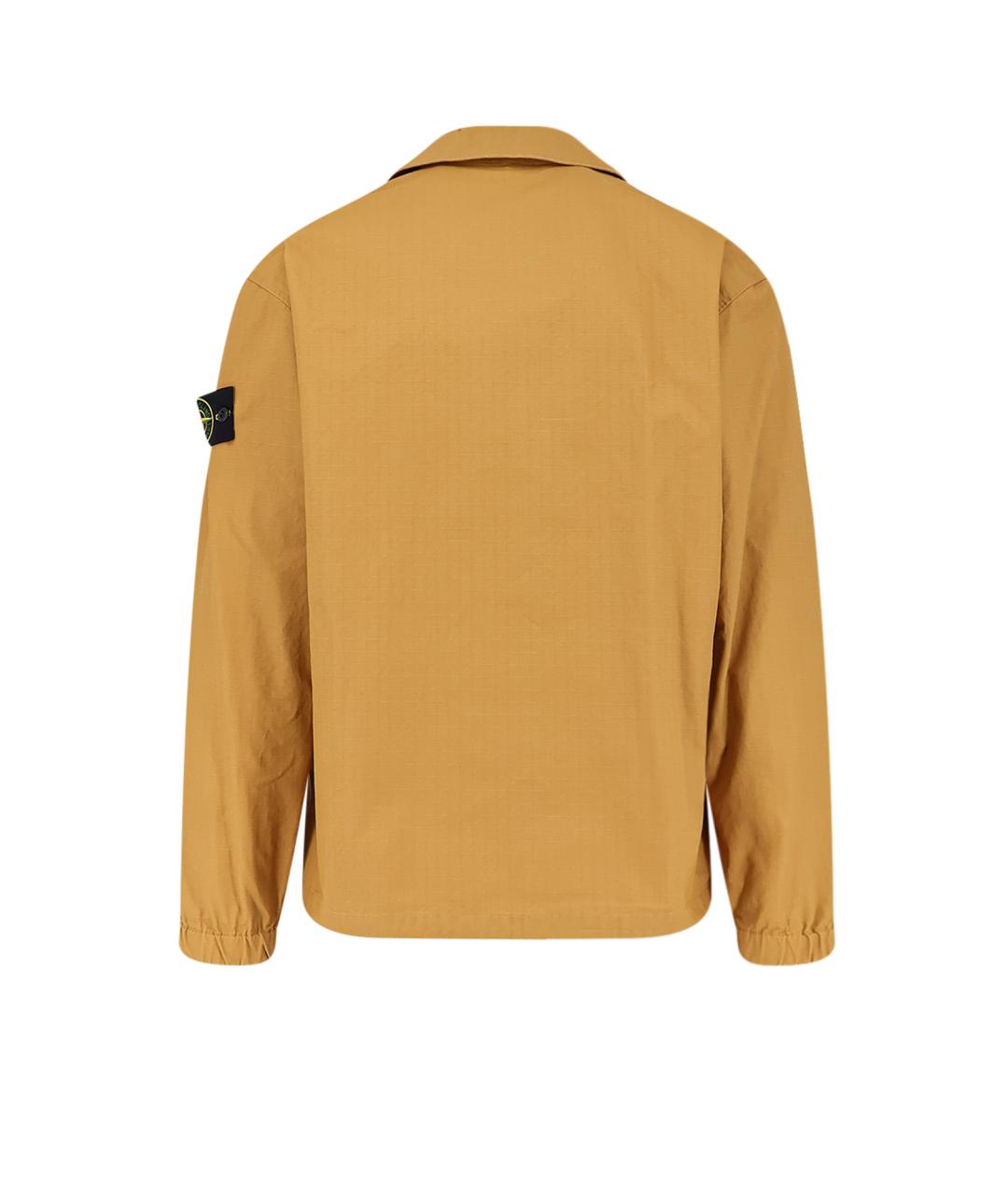 STONE ISLAND Бежевая хлопковая кэжуал рубашка, фото 2