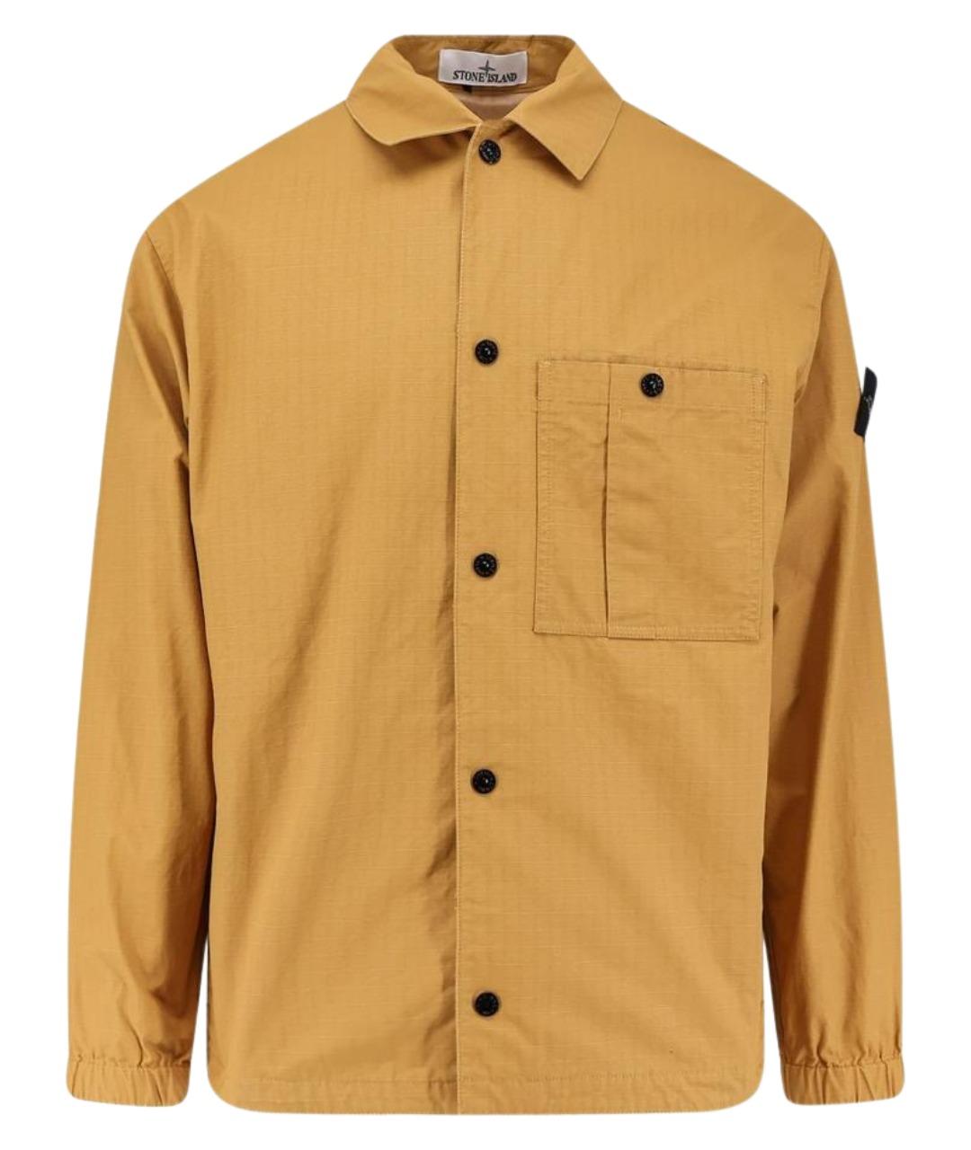 STONE ISLAND Бежевая хлопковая кэжуал рубашка, фото 1