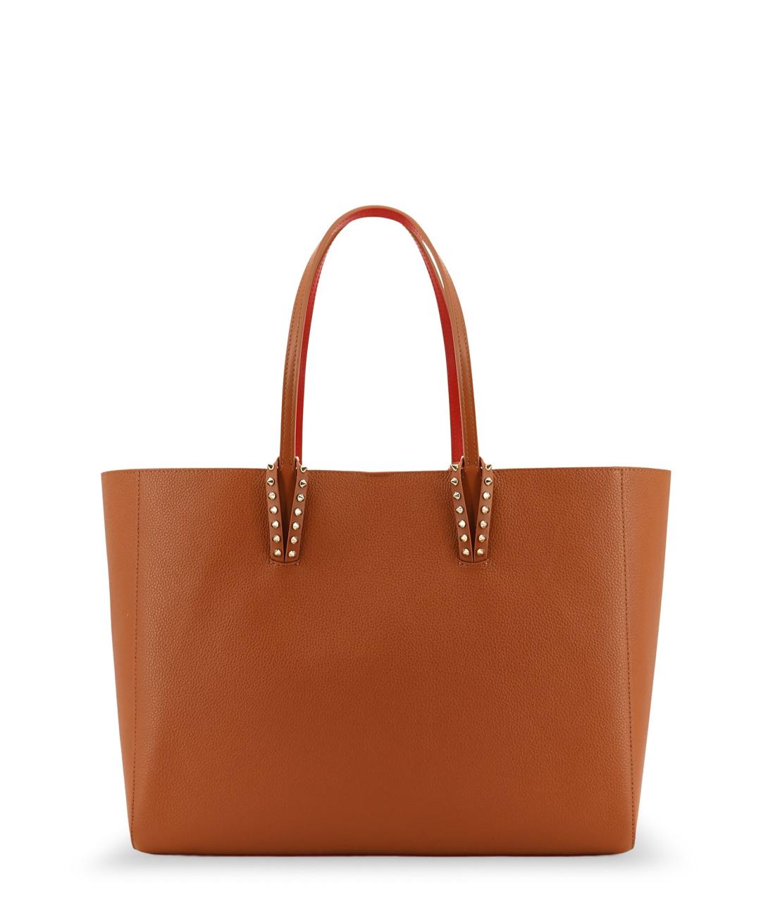 CHRISTIAN LOUBOUTIN Коричневая кожаная сумка тоут, фото 2