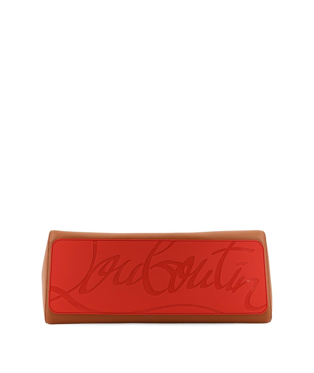 CHRISTIAN LOUBOUTIN Коричневая кожаная сумка тоут, фото 5