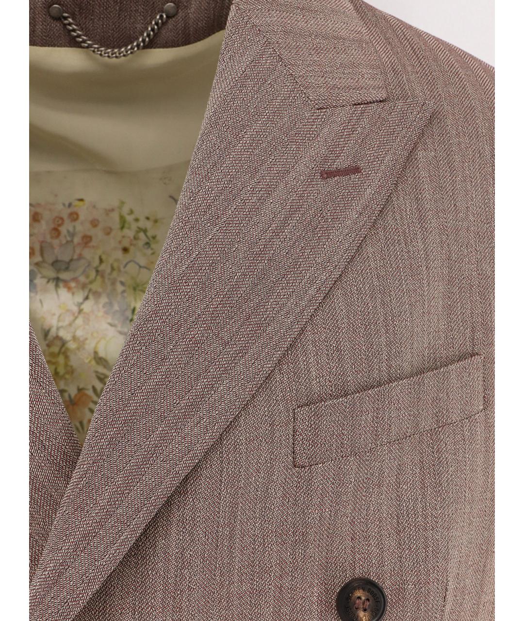 GOLDEN GOOSE DELUXE BRAND Коричневый шерстяной пиджак, фото 3