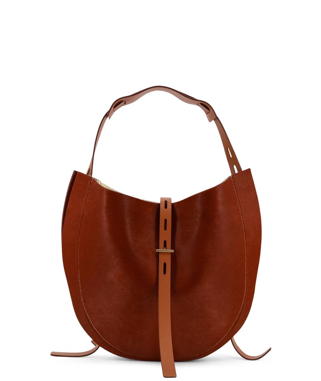 MINOBOSSI Коричневая кожаная сумка через плечо, фото 1