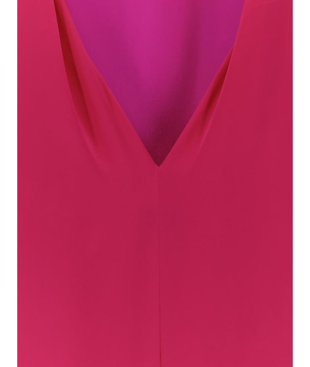 DRIES VAN NOTEN Розовое шелковое повседневное платье, фото 3