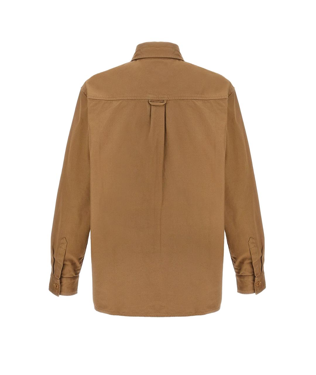 CARHARTT WIP Коричневая хлопковая кэжуал рубашка, фото 2