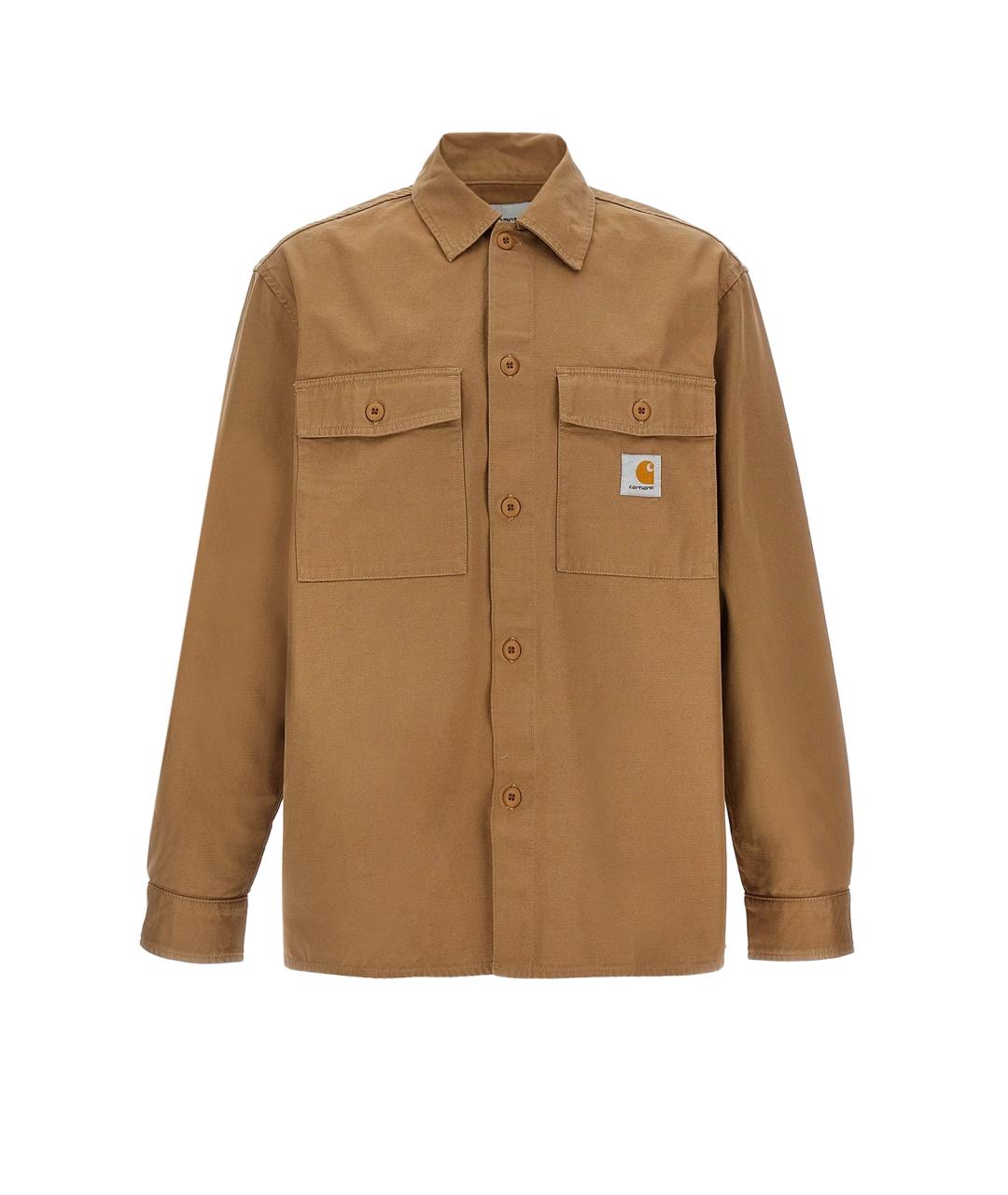 CARHARTT WIP Коричневая хлопковая кэжуал рубашка, фото 1