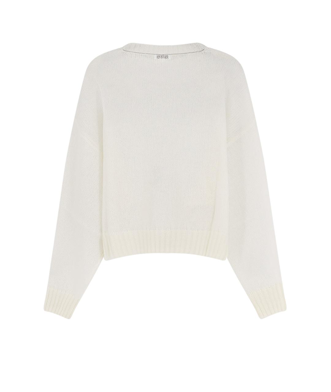 BRUNELLO CUCINELLI Белый шерстяной джемпер / свитер, фото 2