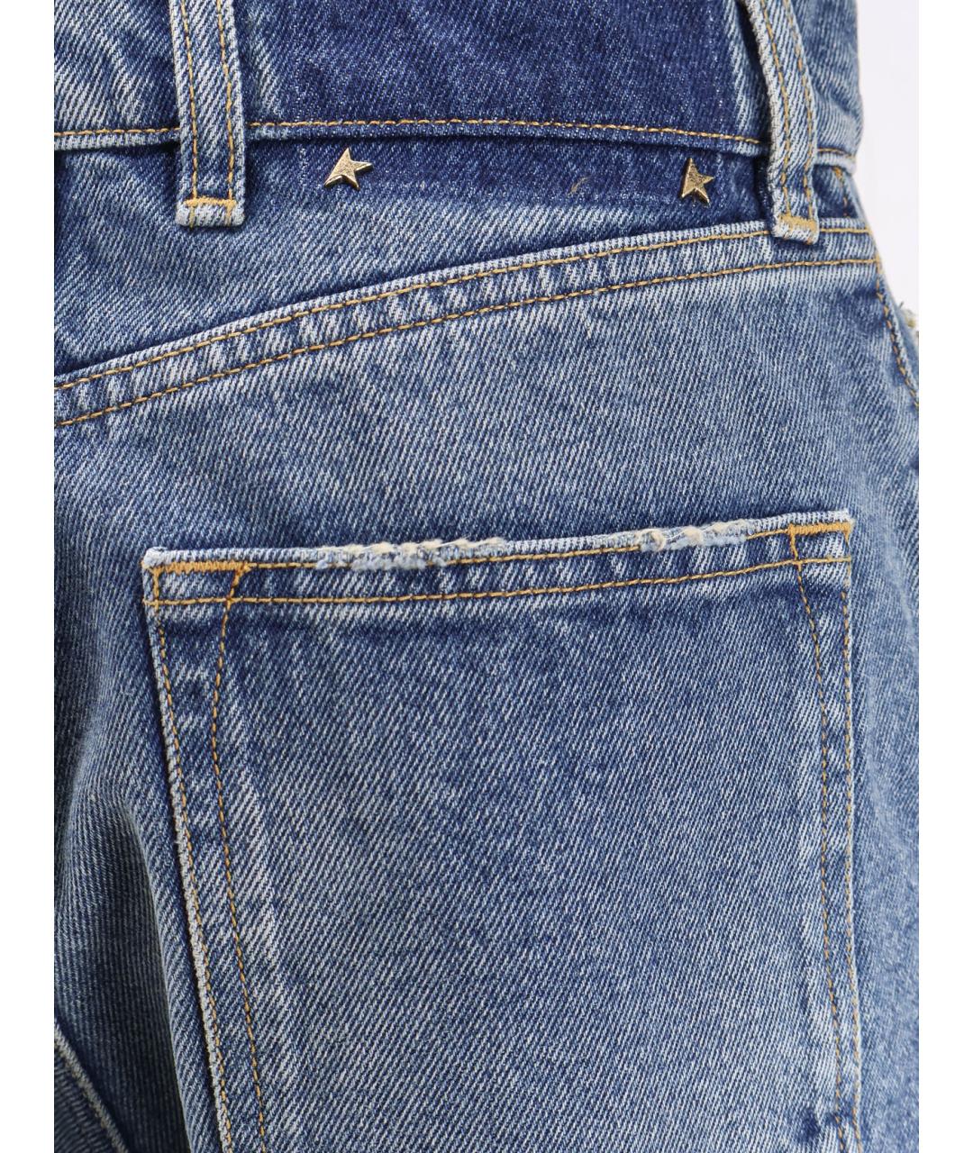 GOLDEN GOOSE DELUXE BRAND Синие хлопковые прямые джинсы, фото 3