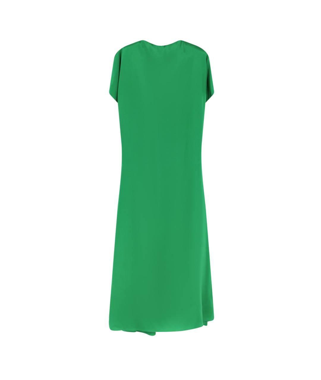 DRIES VAN NOTEN Зеленые шелковое повседневное платье, фото 1