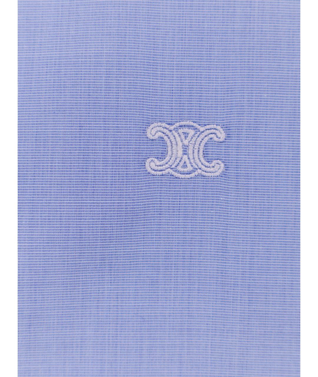 CELINE Голубая хлопковая кэжуал рубашка, фото 3