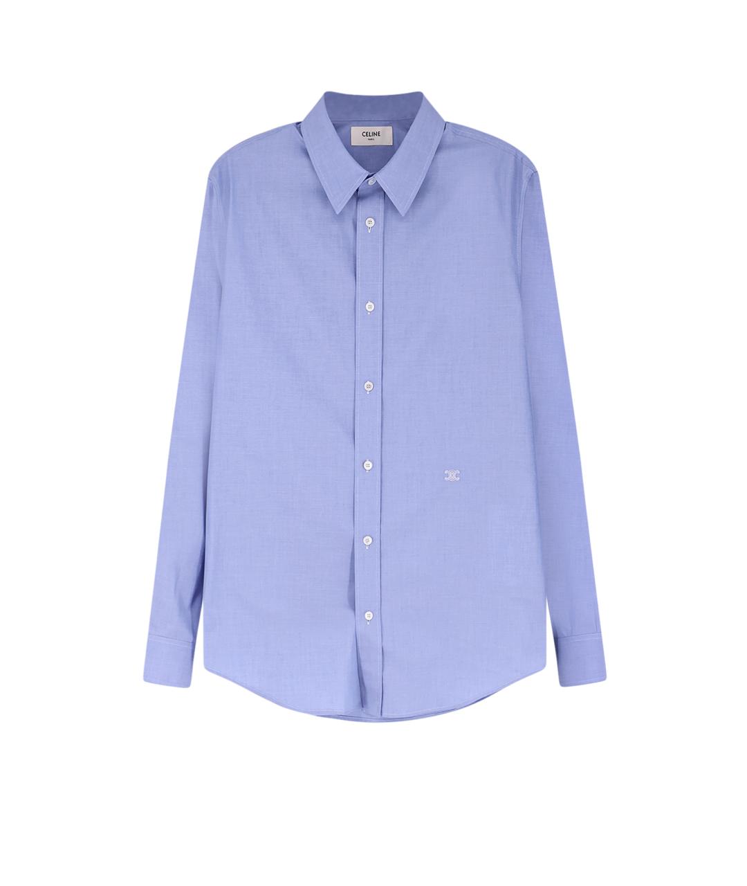 CELINE Голубая хлопковая кэжуал рубашка, фото 1