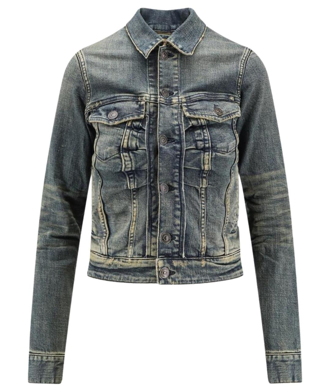 BALENCIAGA Синяя деним куртка, фото 1