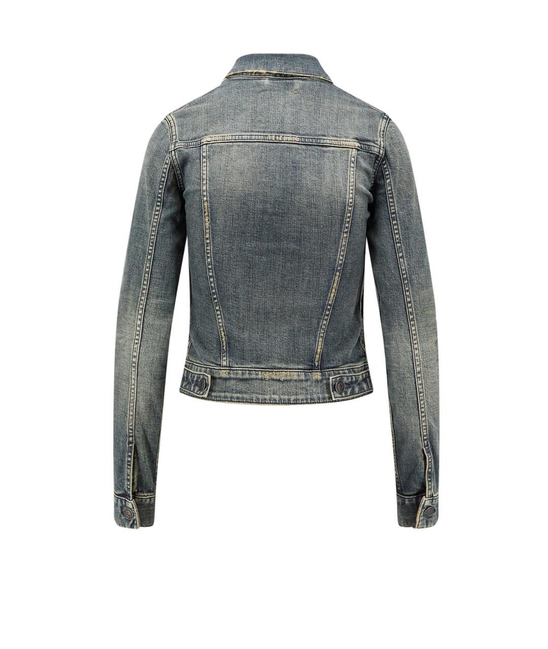 BALENCIAGA Синяя деним куртка, фото 2