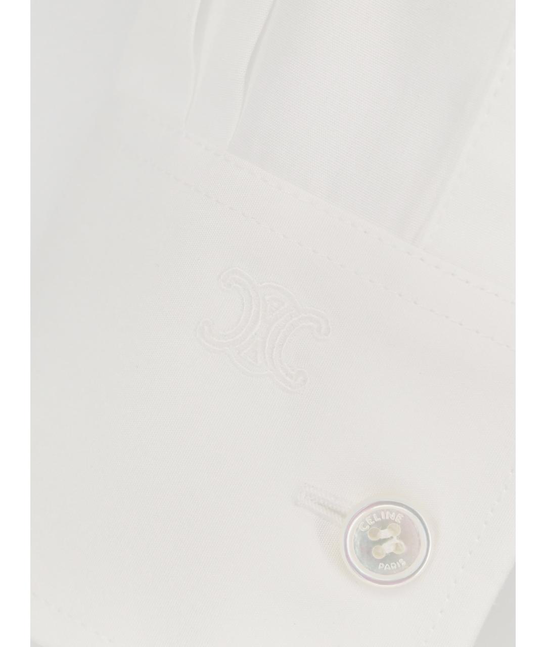 CELINE Белая хлопковая рубашка, фото 3