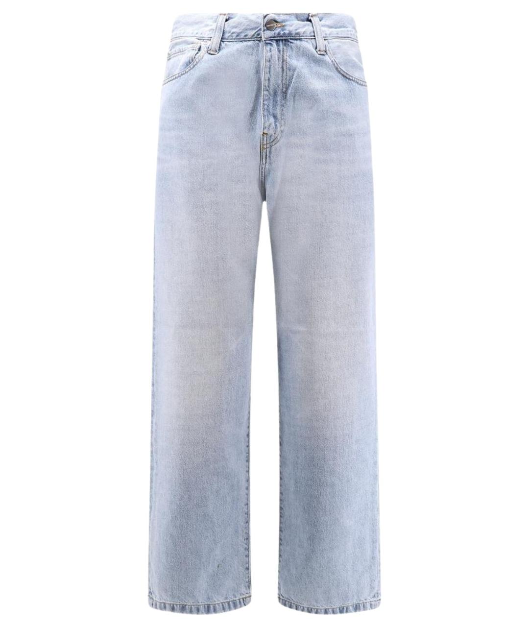 CARHARTT WIP Голубые хлопковые прямые джинсы, фото 1
