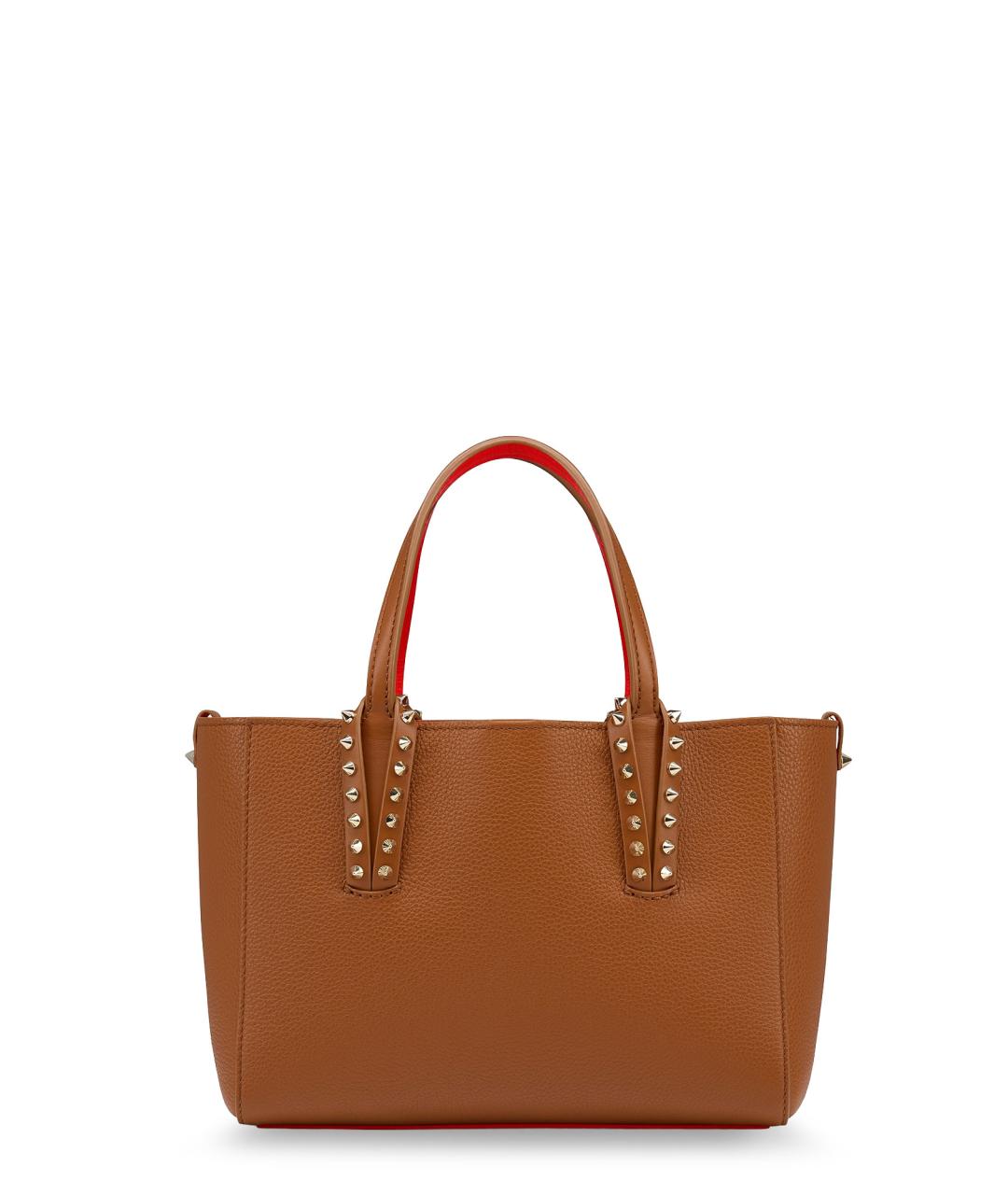 CHRISTIAN LOUBOUTIN Коричневая кожаная сумка тоут, фото 2