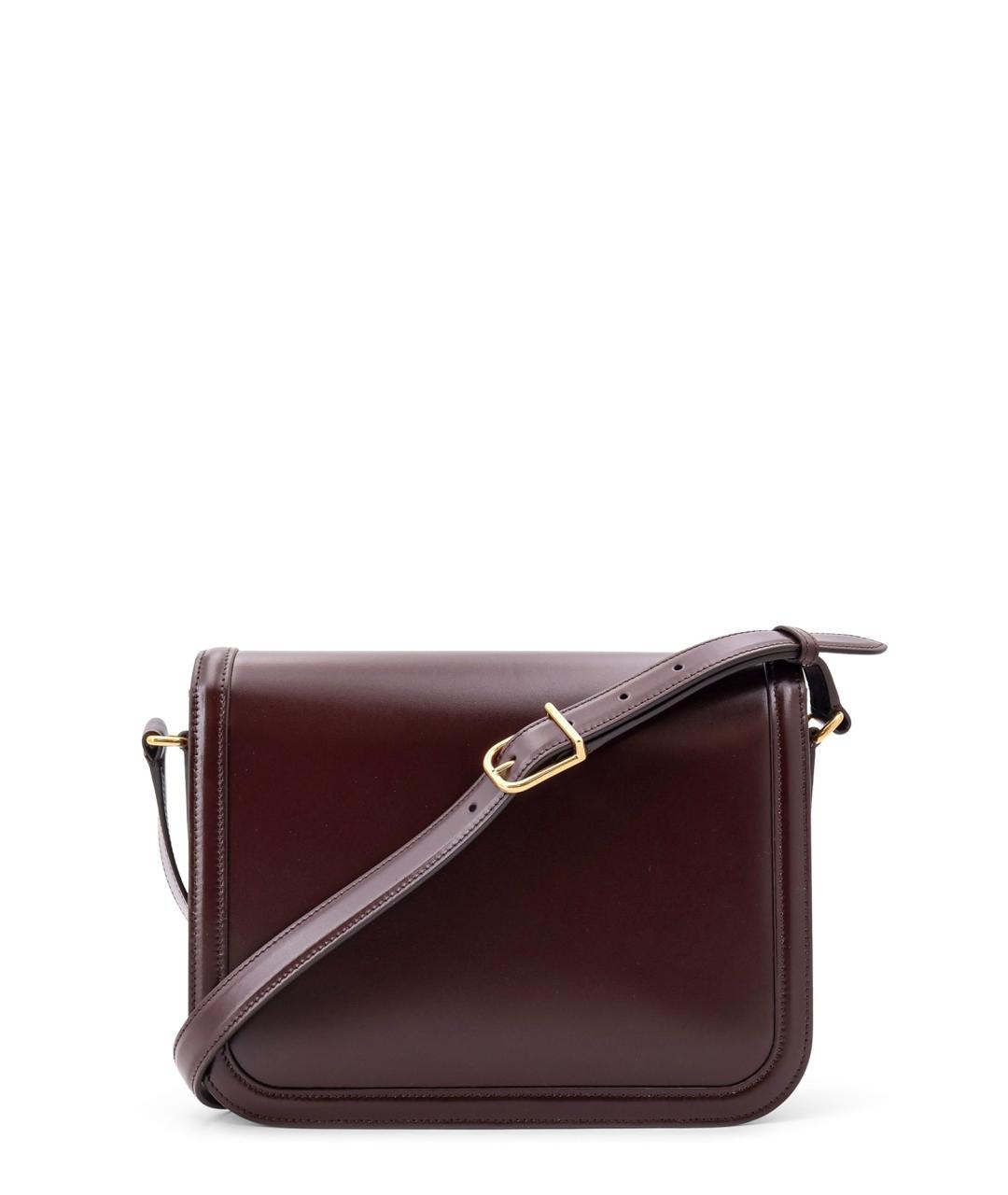 VALENTINO Коричневая кожаная сумка через плечо, фото 2