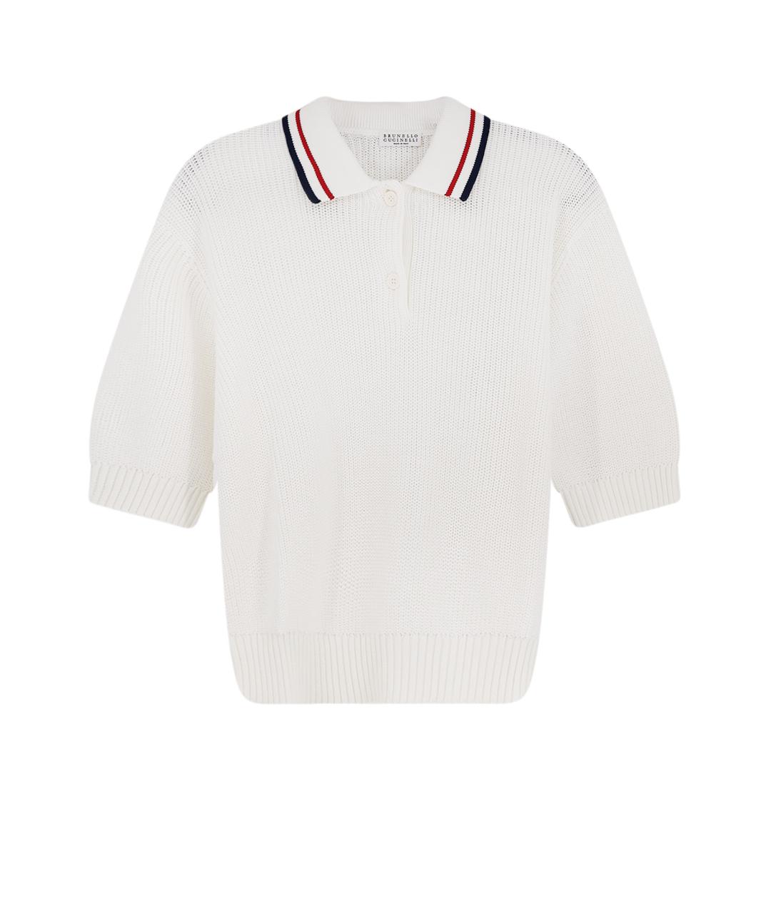 BRUNELLO CUCINELLI Белый хлопковый джемпер / свитер, фото 1