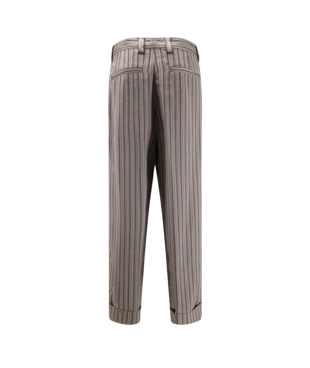 DRIES VAN NOTEN Серые вискозные прямые брюки, фото 2