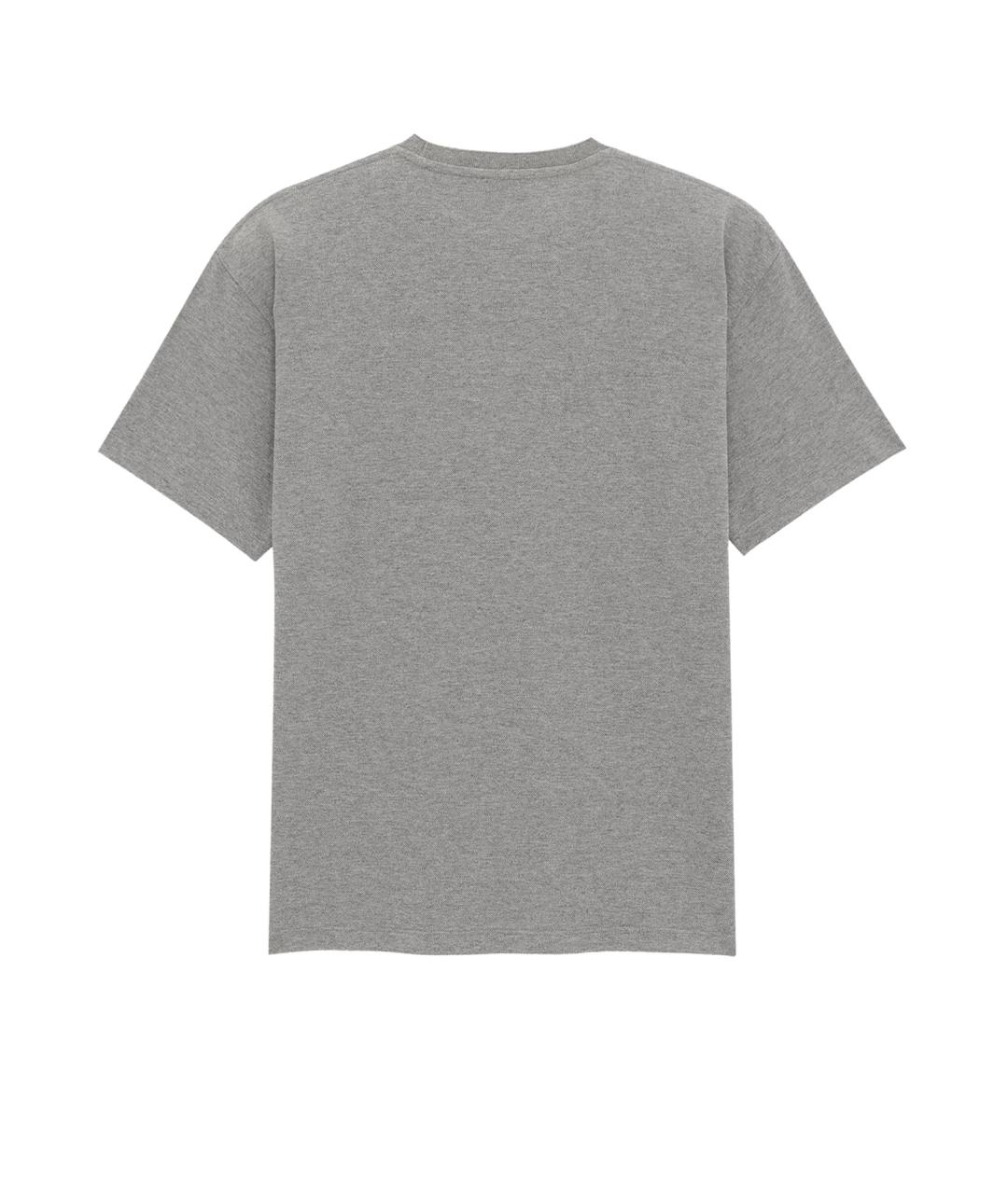 SAINT LAURENT Серая хлопковая футболка, фото 2