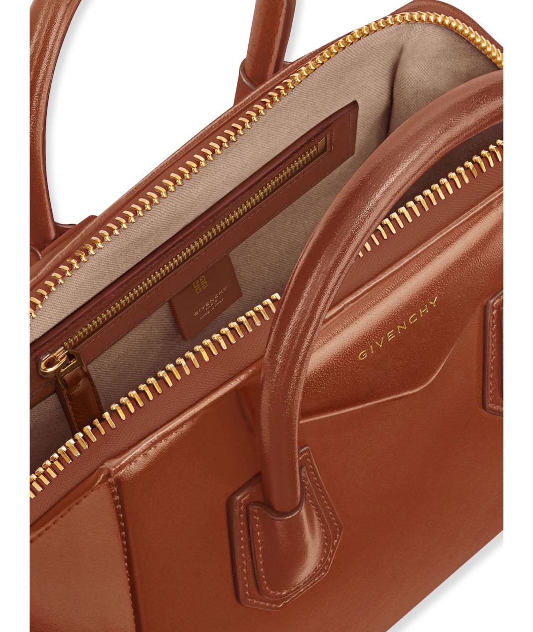 GIVENCHY Коричневая кожаная сумка тоут, фото 4