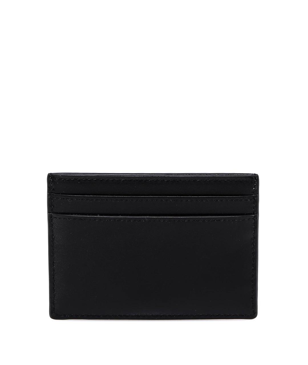 SAINT LAURENT Черный кожаный кардхолдер, фото 2