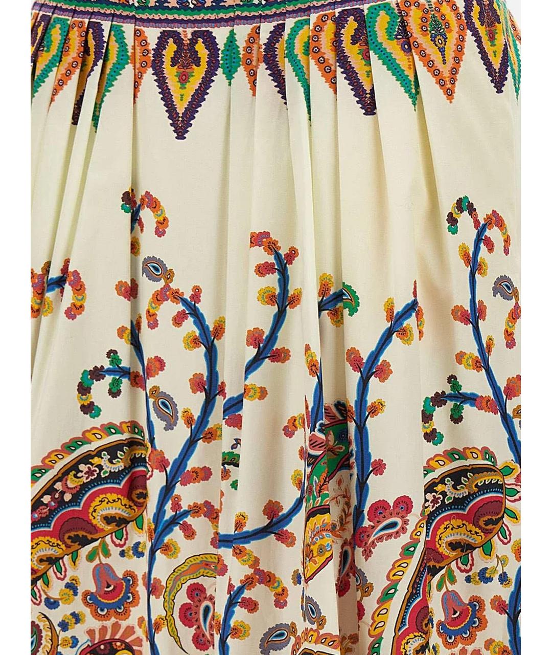 ETRO Мульти хлопковая юбка миди, фото 3