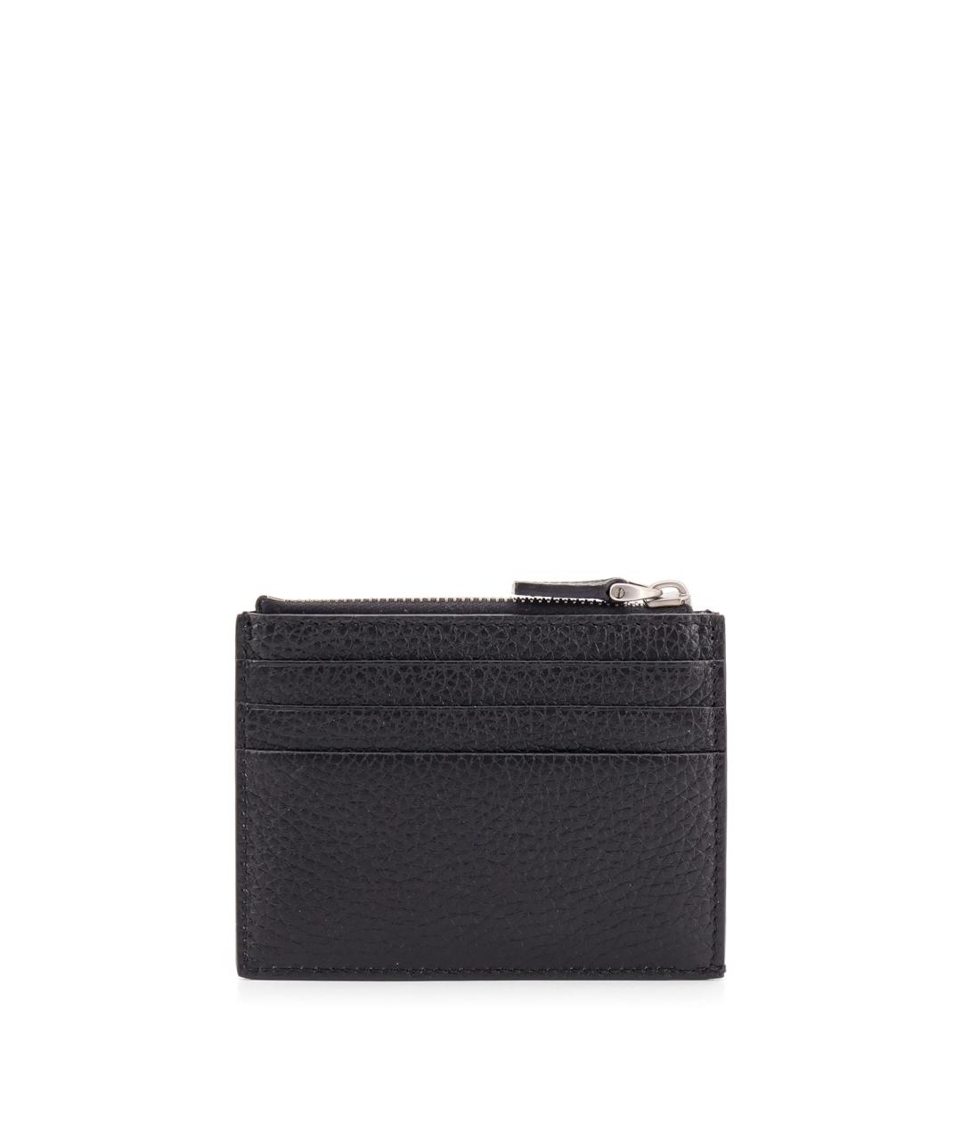 VALENTINO Черный кожаный кошелек, фото 2