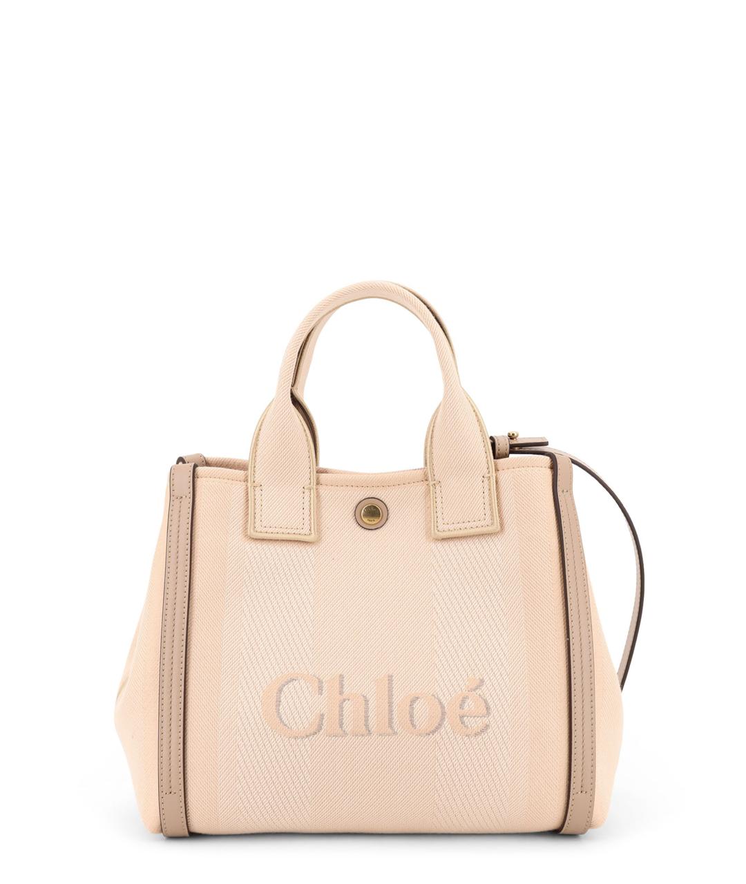 CHLOE Бежевая тканевая сумка тоут, фото 2