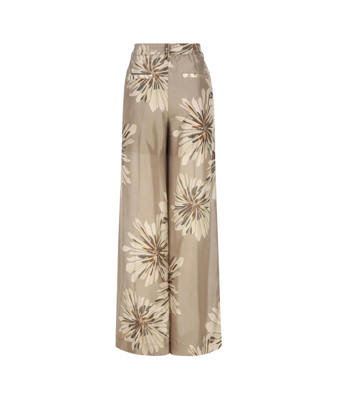 BRUNELLO CUCINELLI Хаки шелковые брюки широкие, фото 2