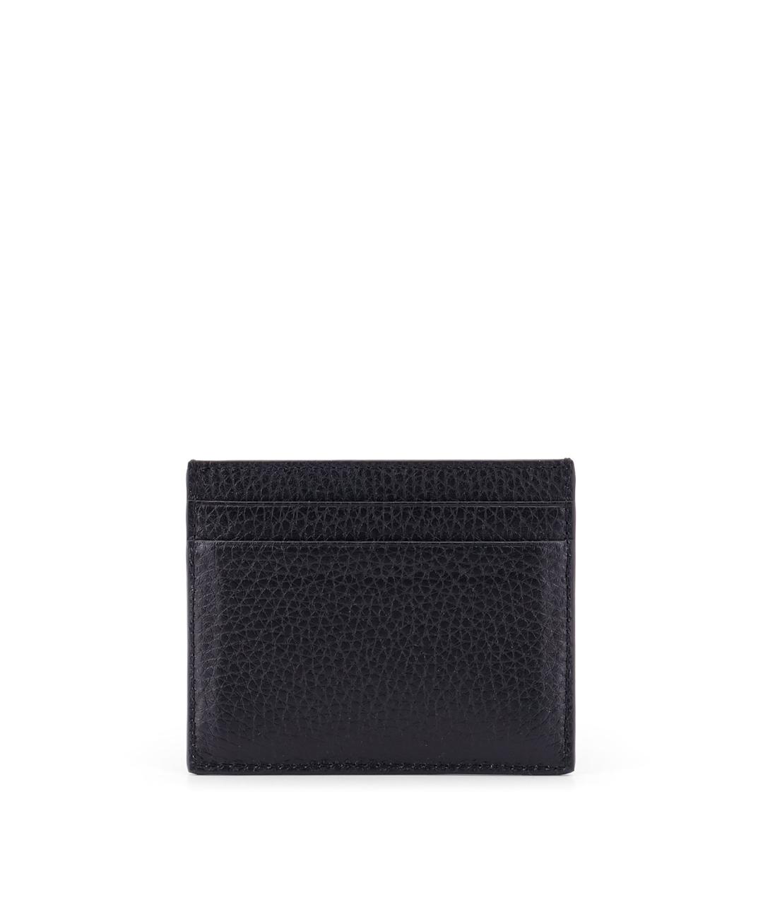 VALENTINO Черный кожаный кардхолдер, фото 2