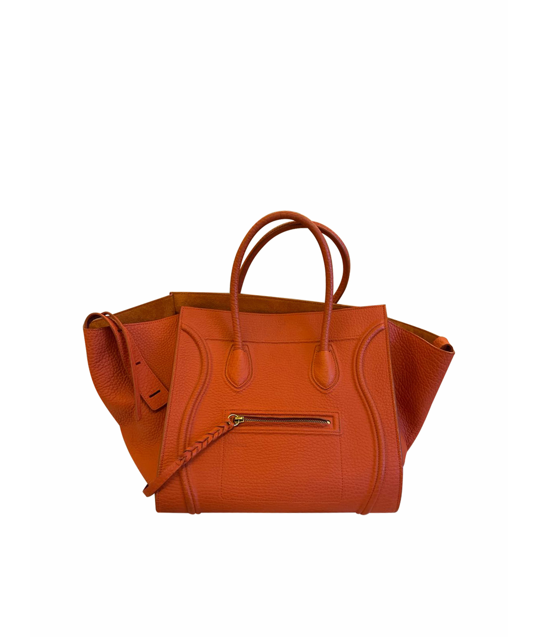 CELINE PRE-OWNED Оранжевая кожаная сумка тоут, фото 1