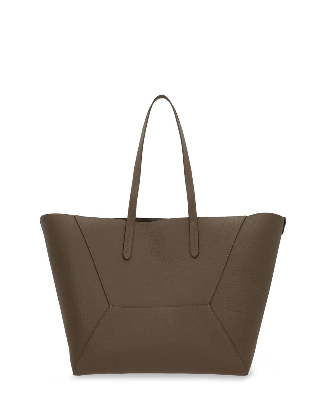 BRUNELLO CUCINELLI Коричневая кожаная сумка тоут, фото 2