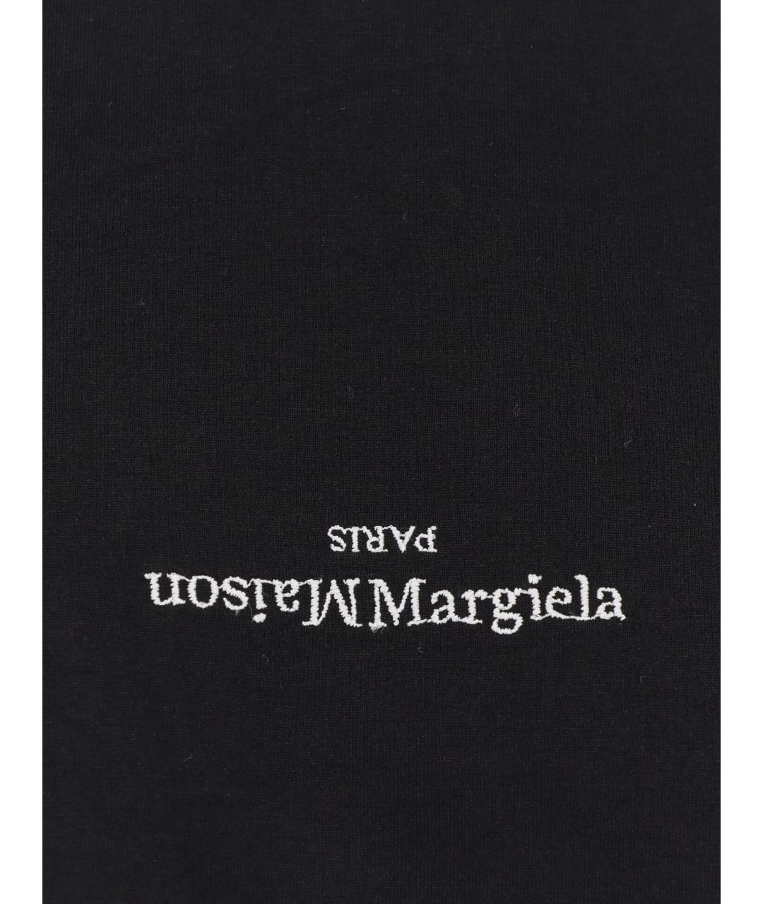 MAISON MARGIELA Черная хлопковая футболка, фото 3