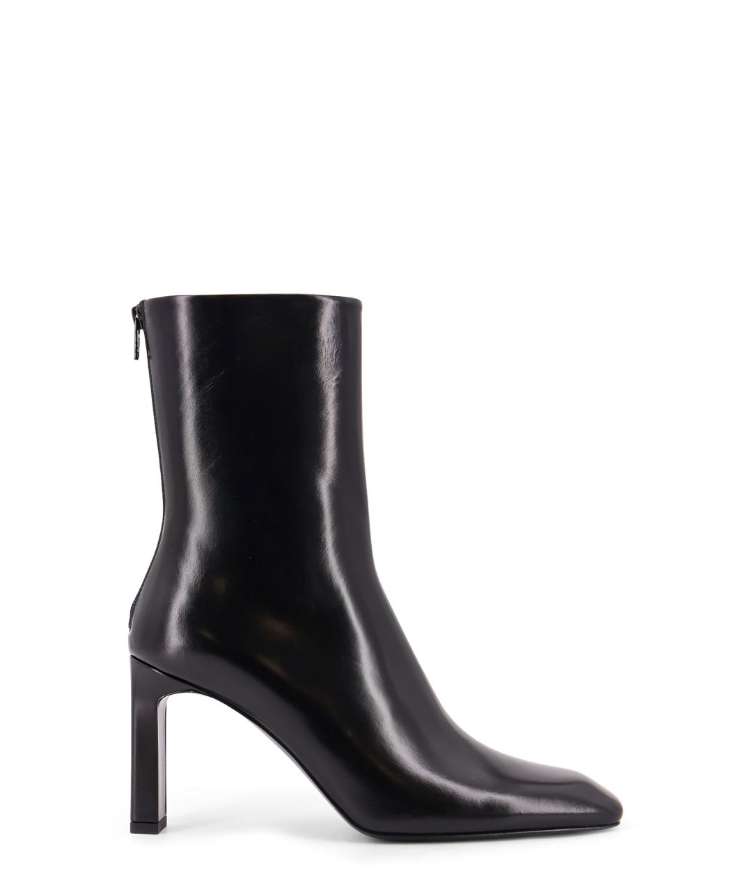 TOTEME Черные кожаные ботильоны, фото 1