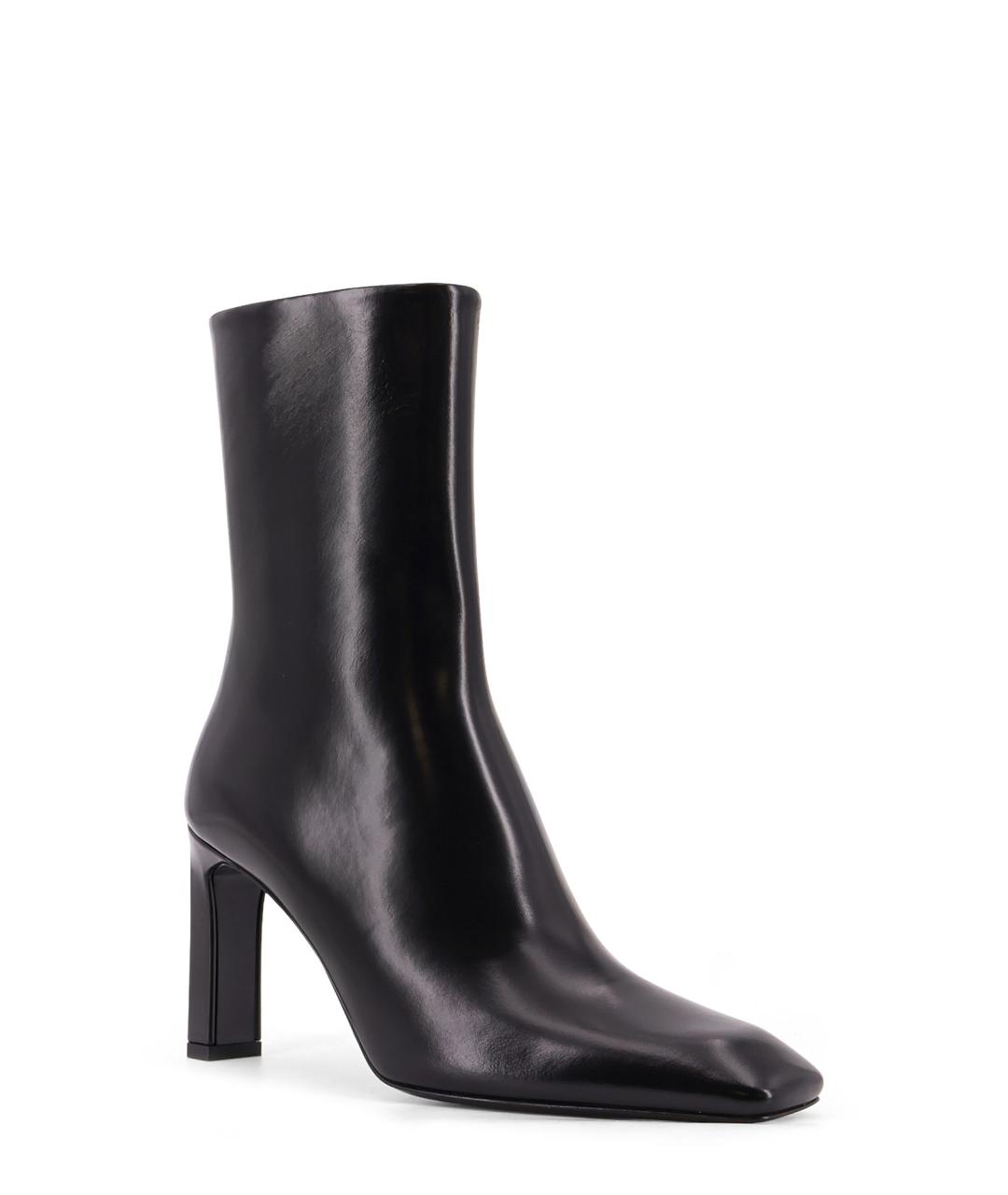 TOTEME Черные кожаные ботильоны, фото 2