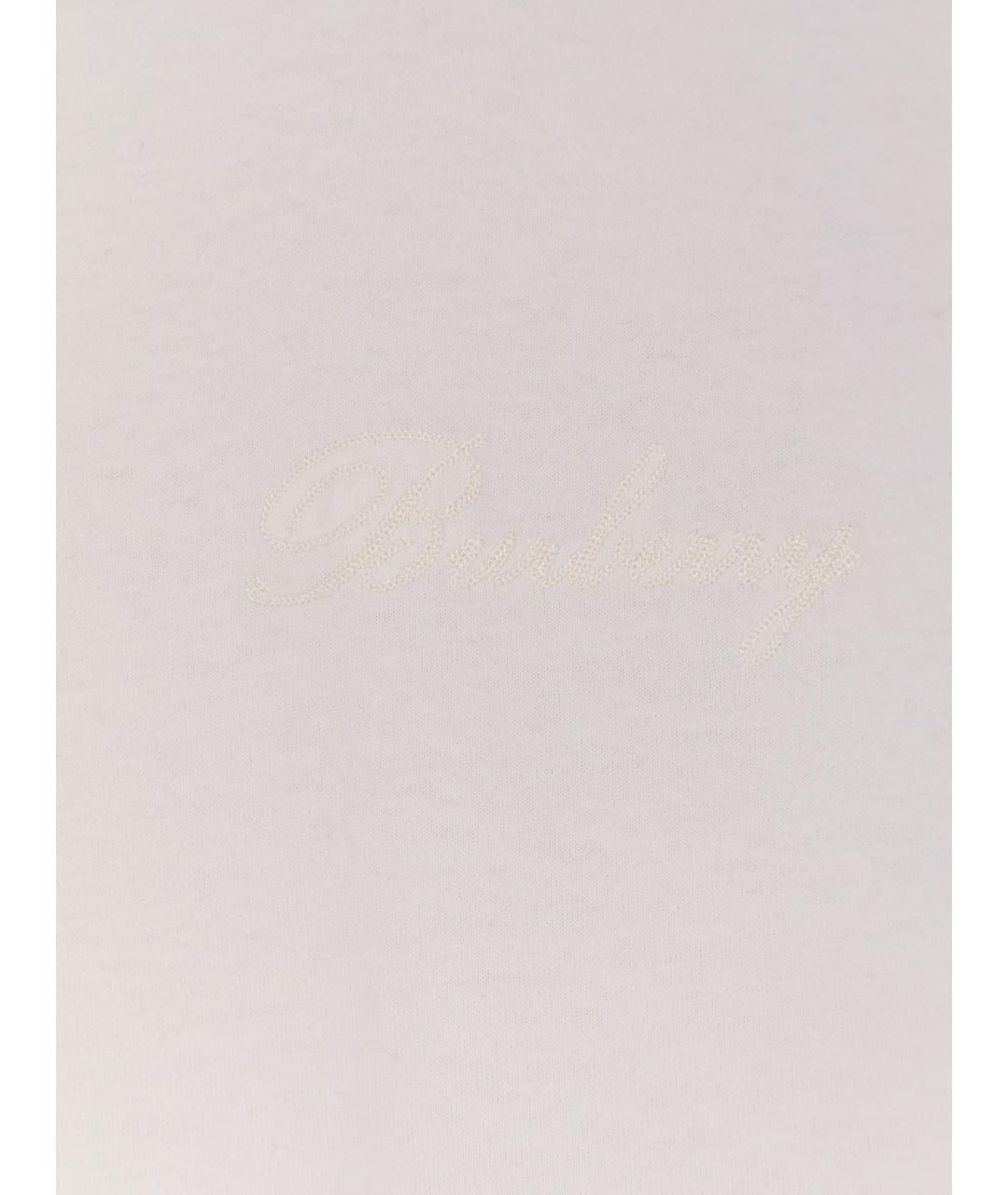 BURBERRY Белая хлопковая футболка, фото 3