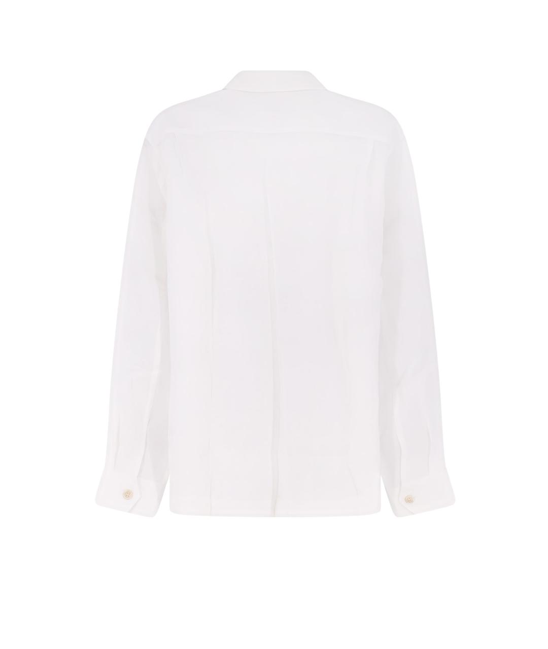 BRUNELLO CUCINELLI Белая льняная кэжуал рубашка, фото 2