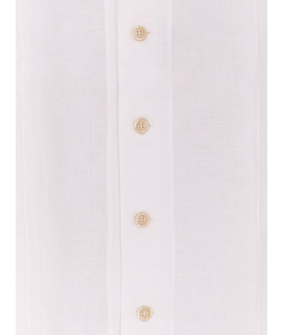 BRUNELLO CUCINELLI Белая льняная кэжуал рубашка, фото 3