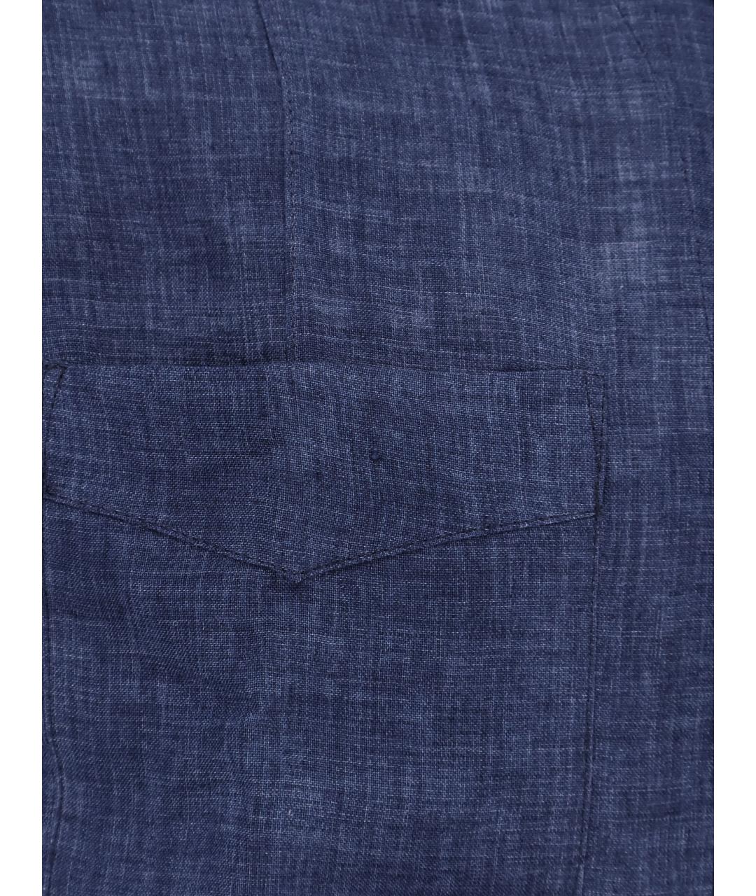 BRUNELLO CUCINELLI Синяя льняная кэжуал рубашка, фото 3