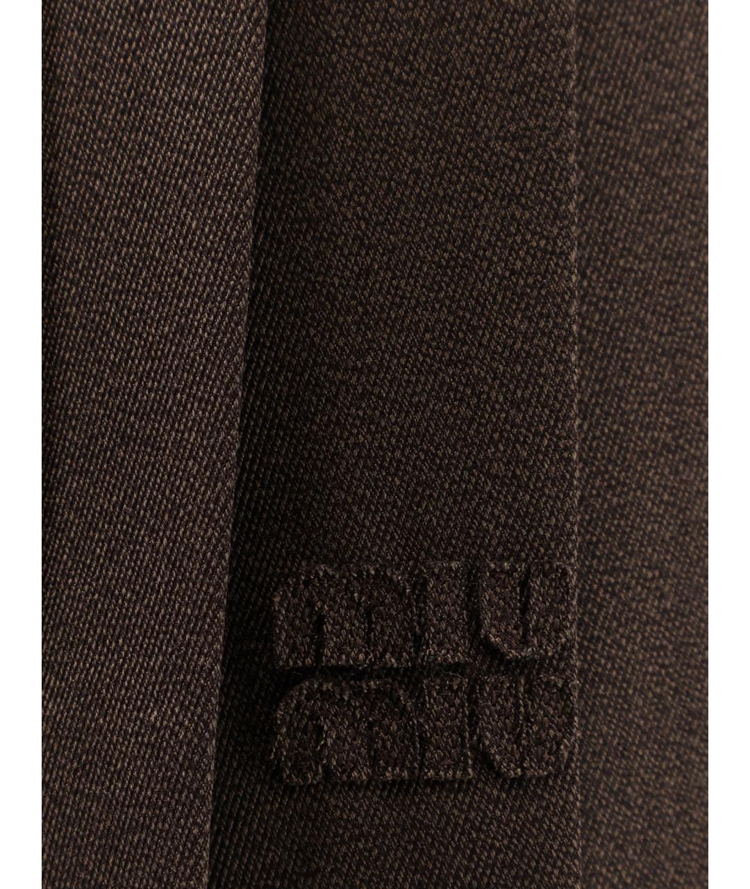 MIU MIU Коричневая шерстяная юбка мини, фото 3