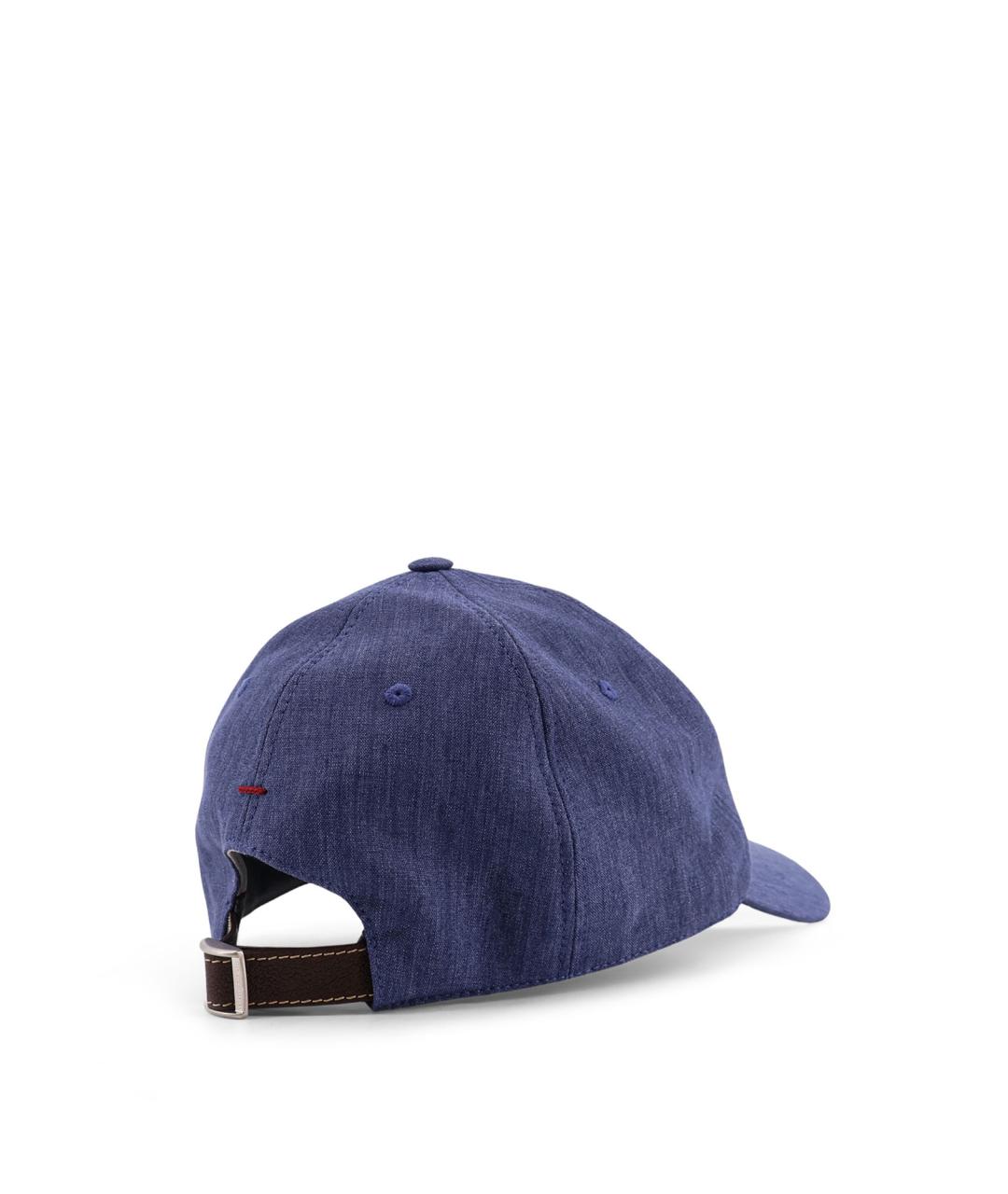 BRUNELLO CUCINELLI Синяя хлопковая кепка/бейсболка, фото 3