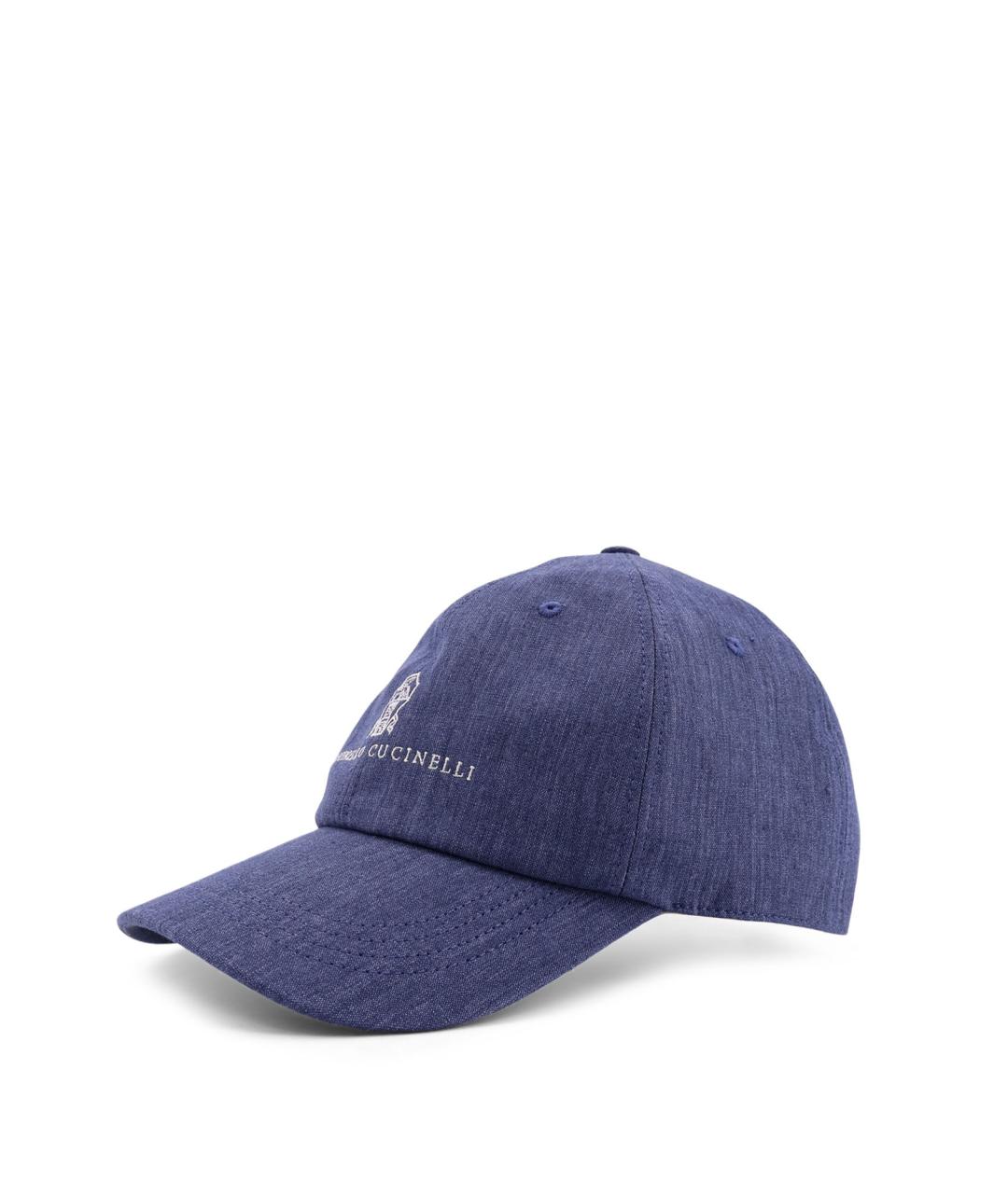 BRUNELLO CUCINELLI Синяя хлопковая кепка/бейсболка, фото 2