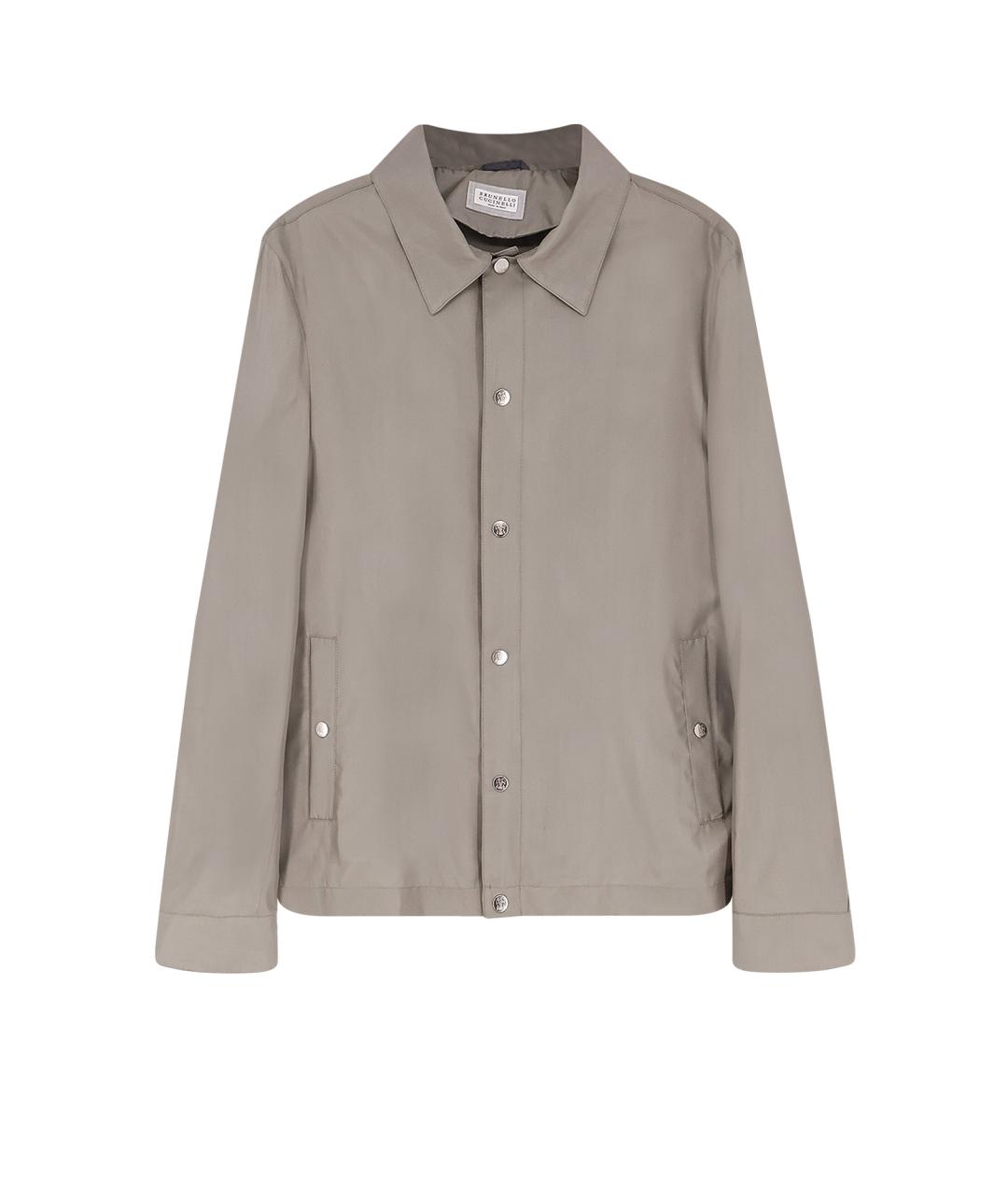BRUNELLO CUCINELLI Бежевая шелковая куртка, фото 1