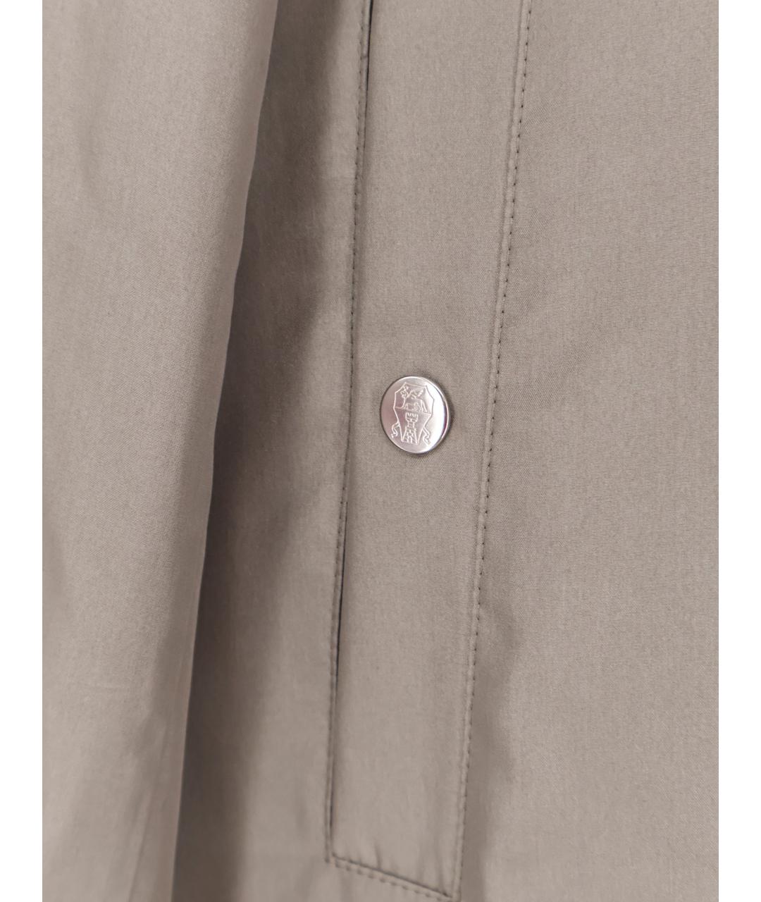 BRUNELLO CUCINELLI Бежевая шелковая куртка, фото 3